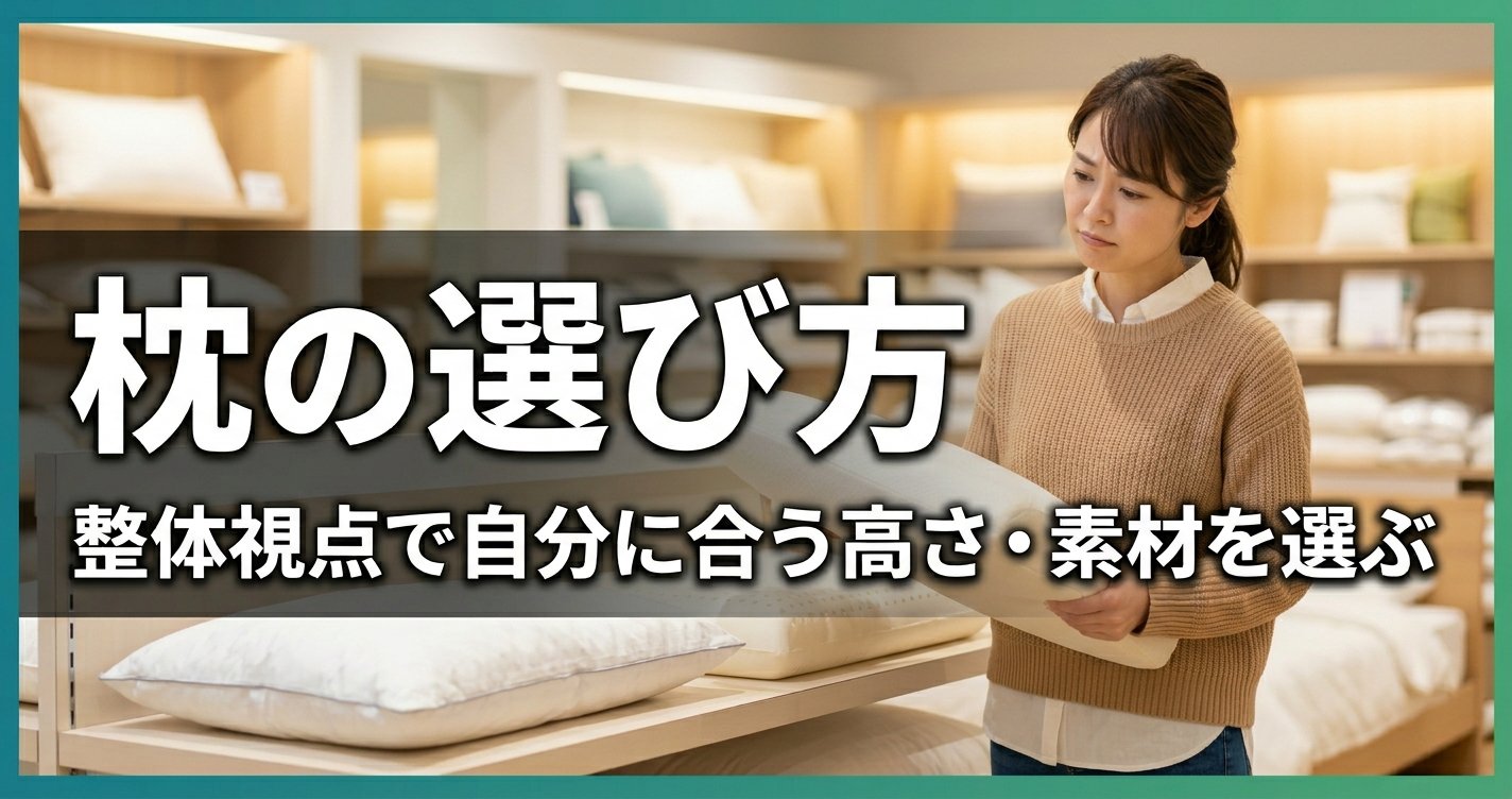 枕の選び方｜整体視点で自分に合う高さ・素材を選ぶガイド