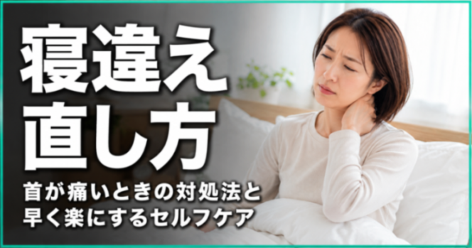 寝違えの直し方｜首が痛いときの対処法と早く楽にするセルフケア
