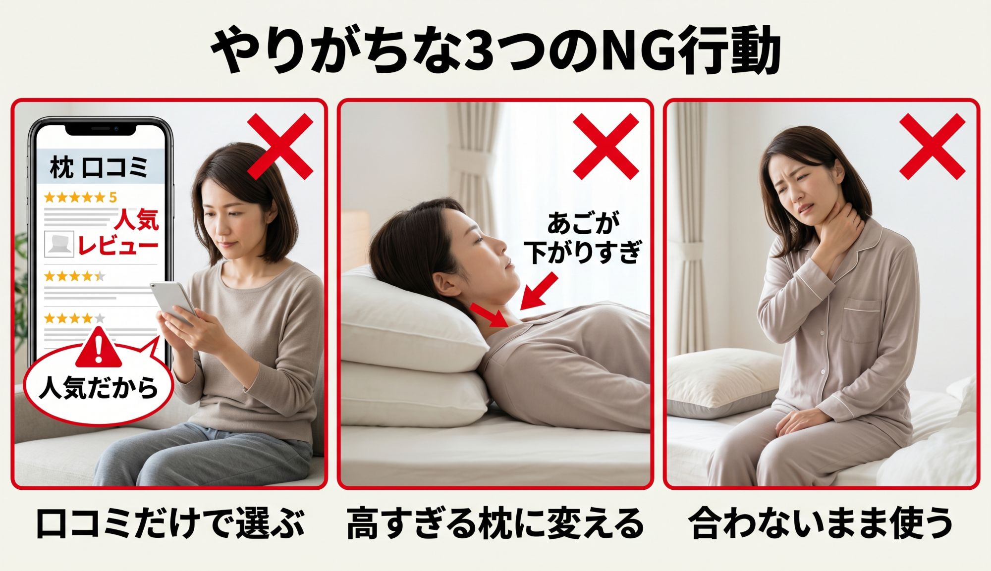 やりがちな3つのNG行動