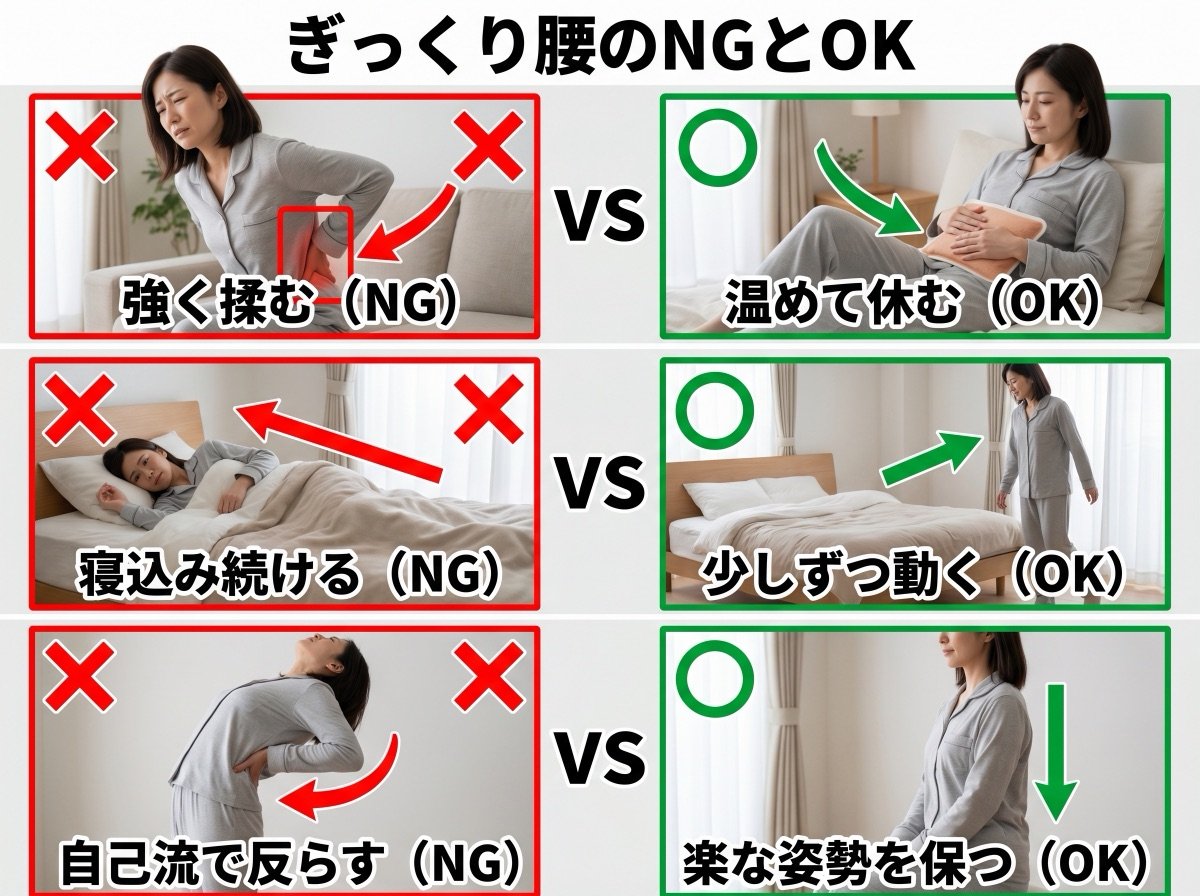 避けたい対処と楽な対処の比較例