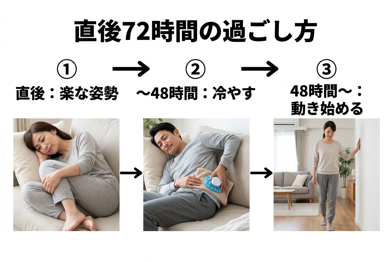 直後72時間の過ごし方
