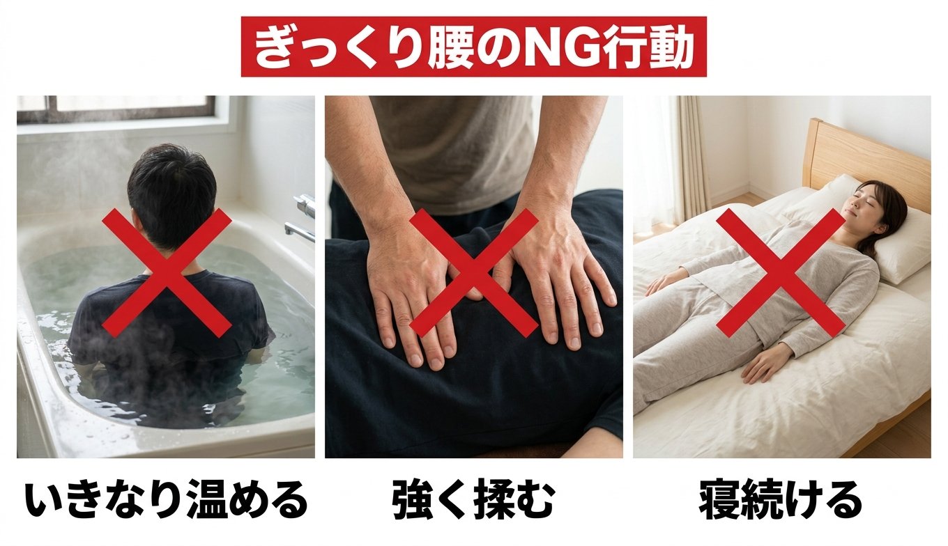 ぎっくり腰のNG行動