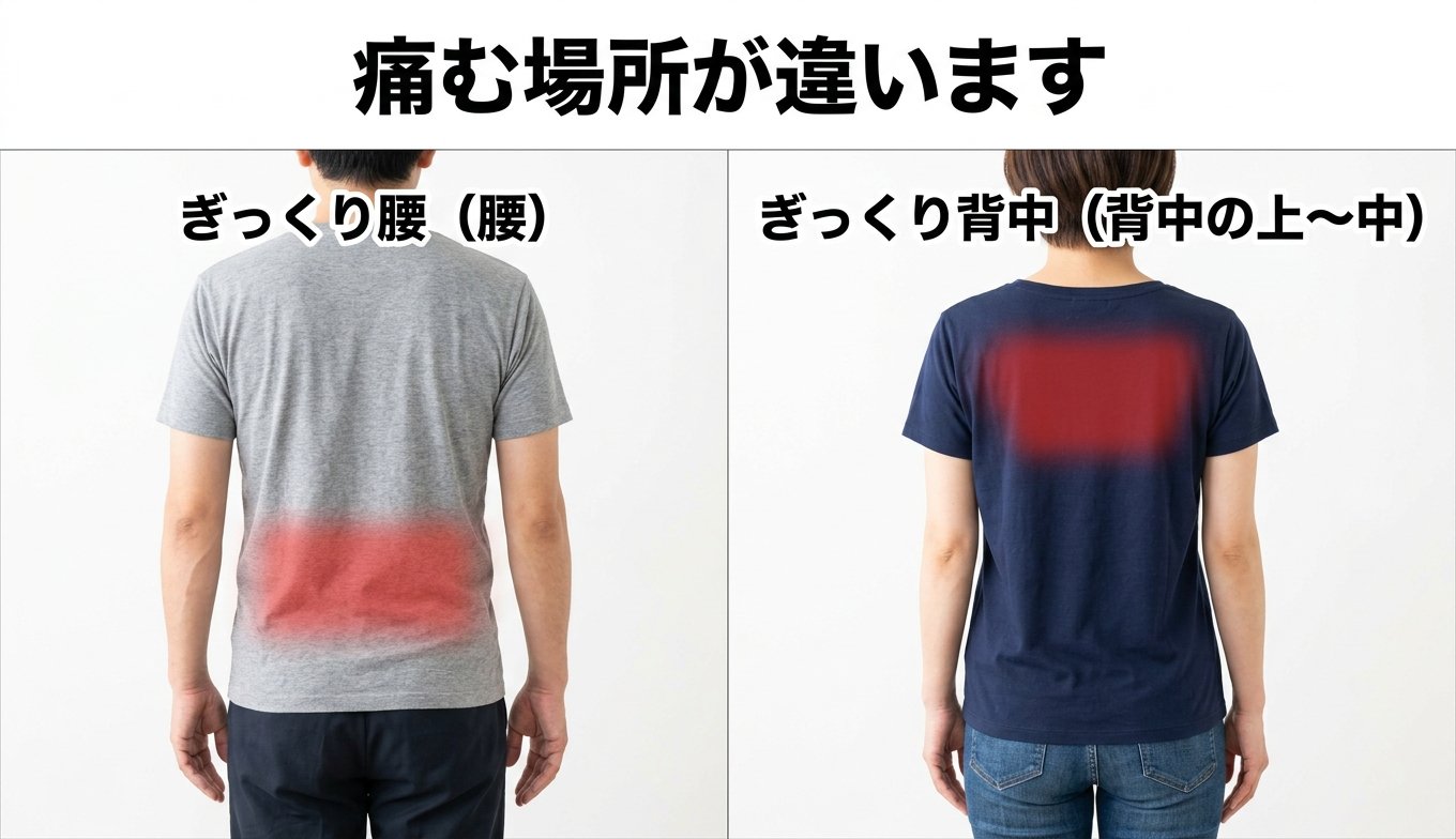 痛む場所が違います