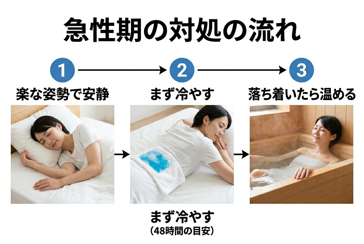 急性期の対処の流れ