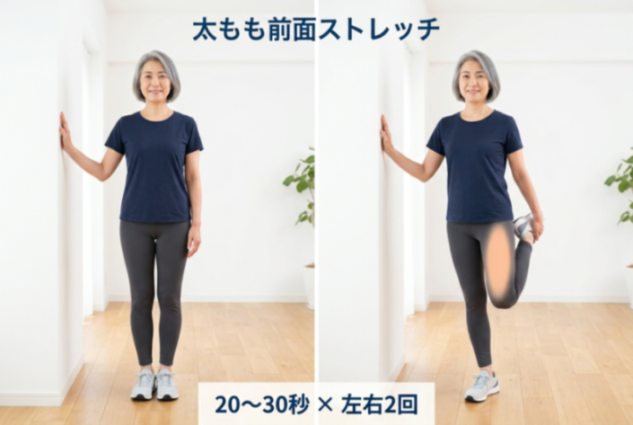 太もも前の運動の図