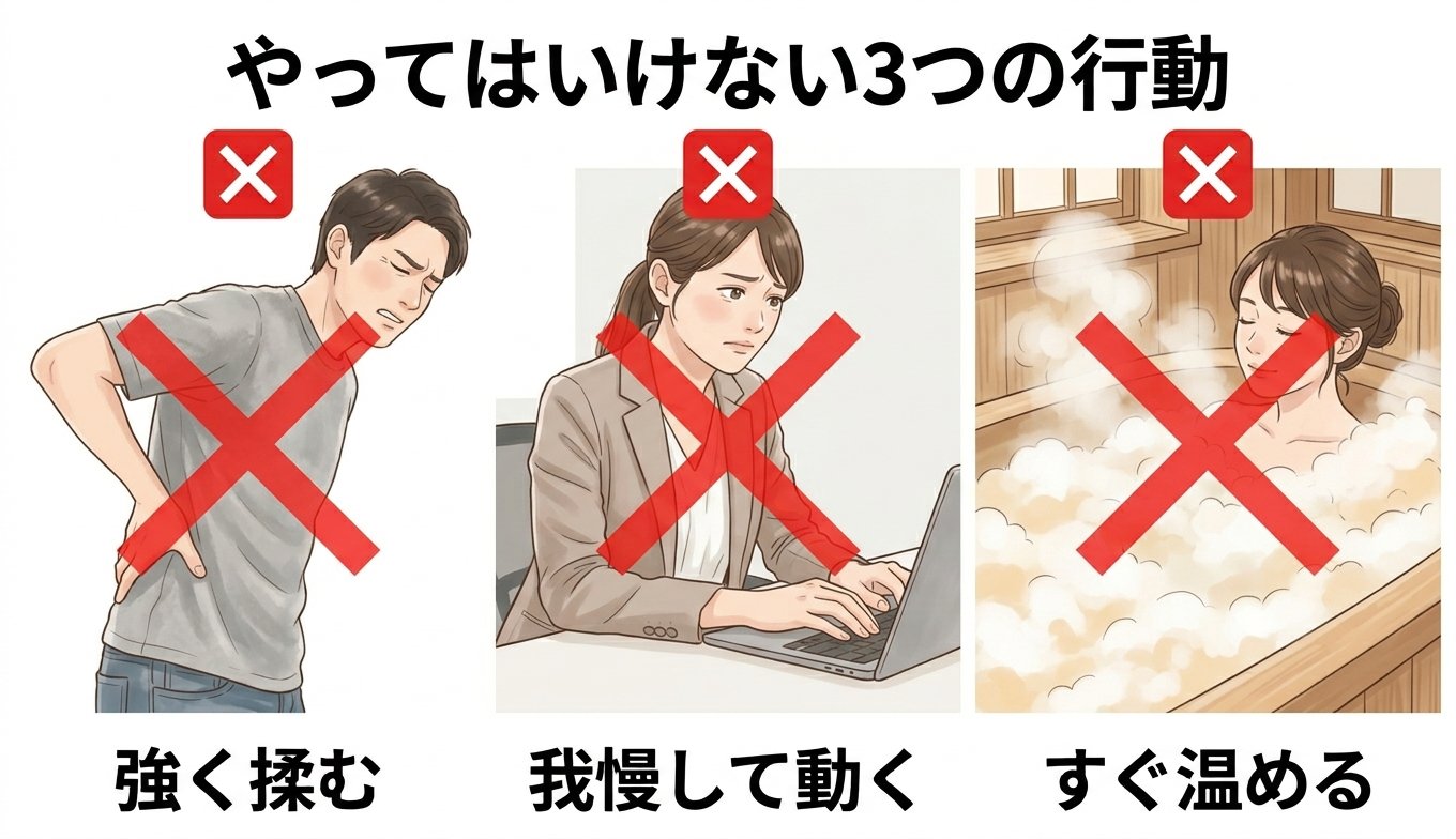 やってはいけない3つの行動