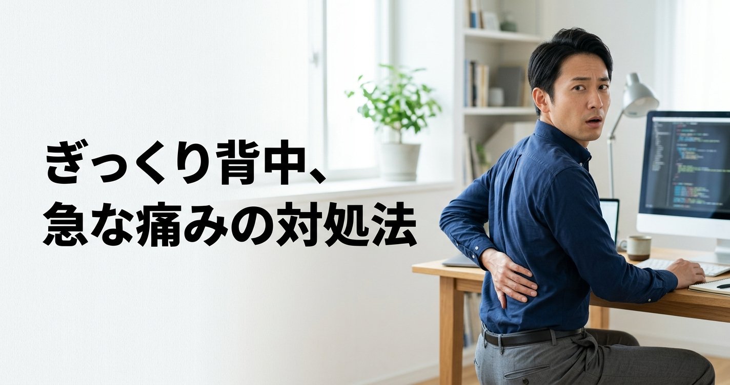 ぎっくり背中とは？急な背中の痛みの原因・症状と対処法