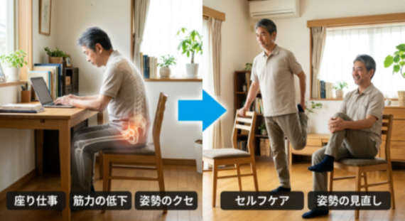 股関節の痛みの全体像の図