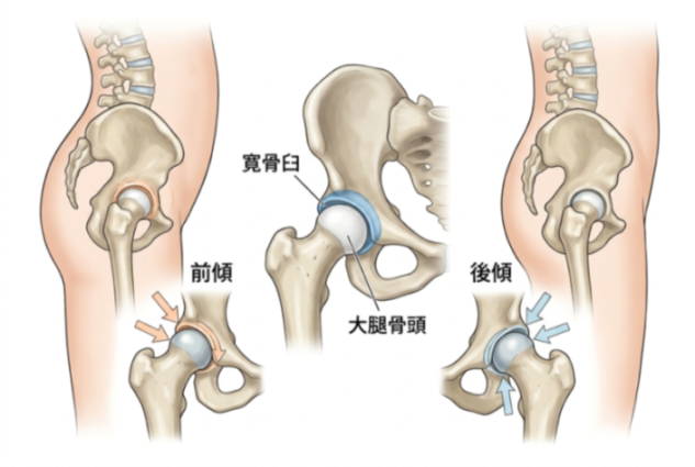 股関節の痛みの仕組みの図
