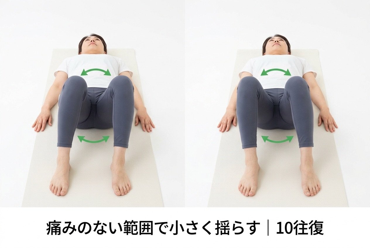 セルフケア ひざ立てゆらし