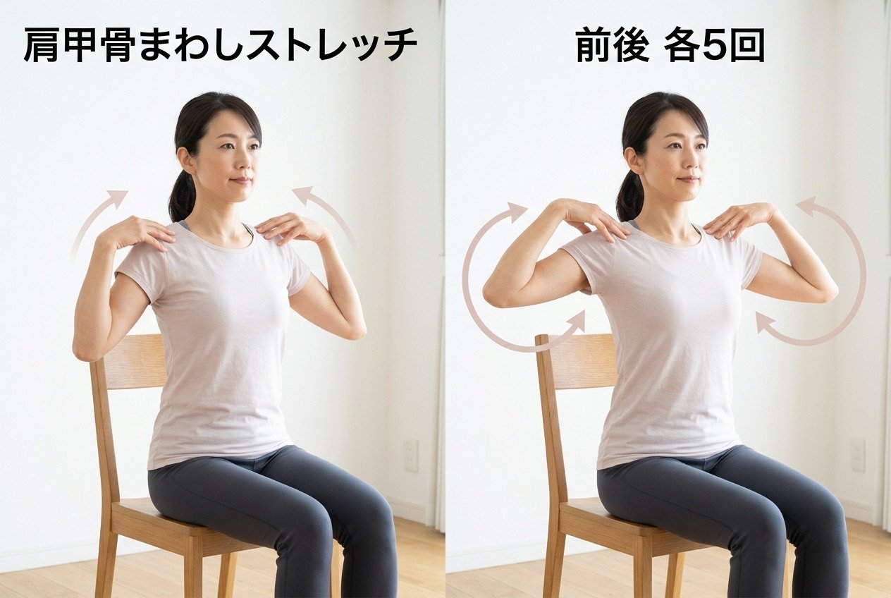 肩甲骨まわしストレッチ