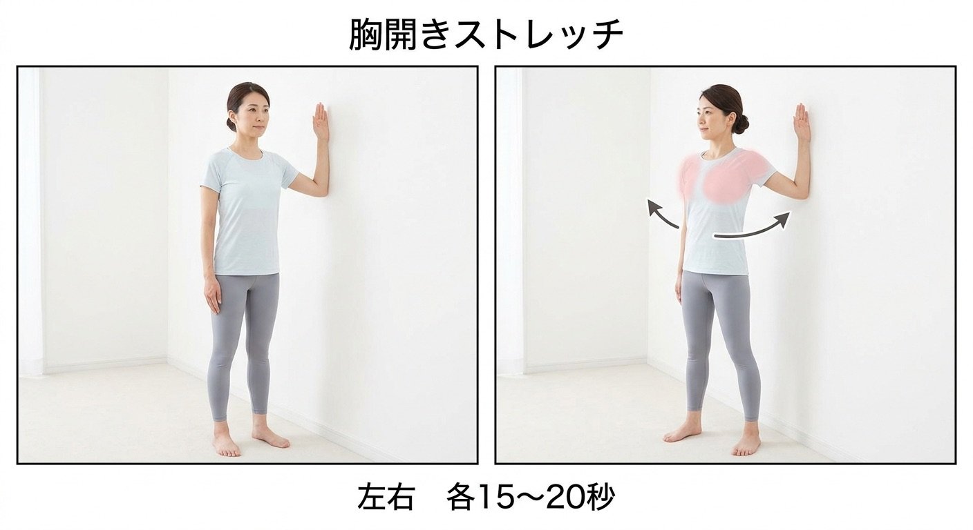胸開きストレッチ