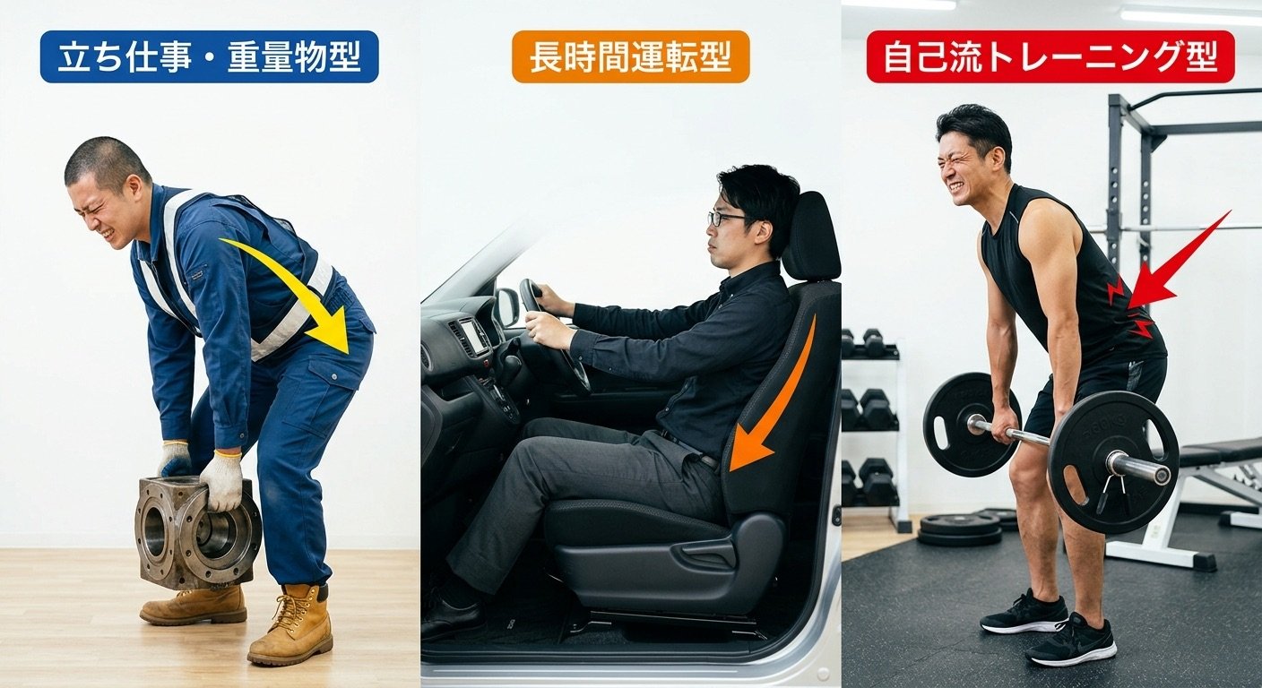 腰痛3タイプ比較