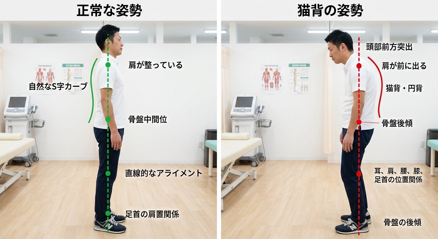 四条烏丸院 猫背の全体像