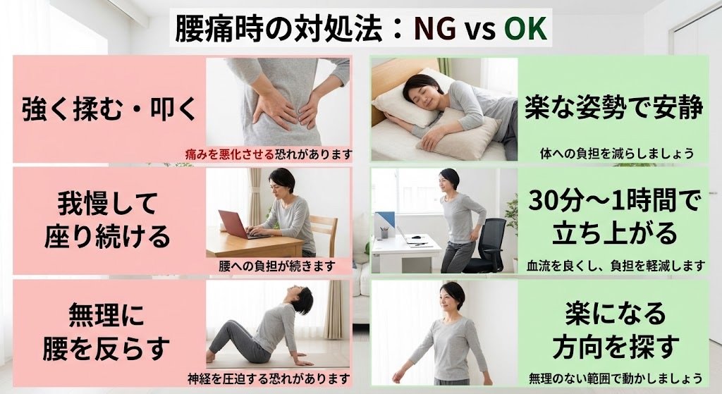四条烏丸院 坐骨神経痛 NGとOKの比較