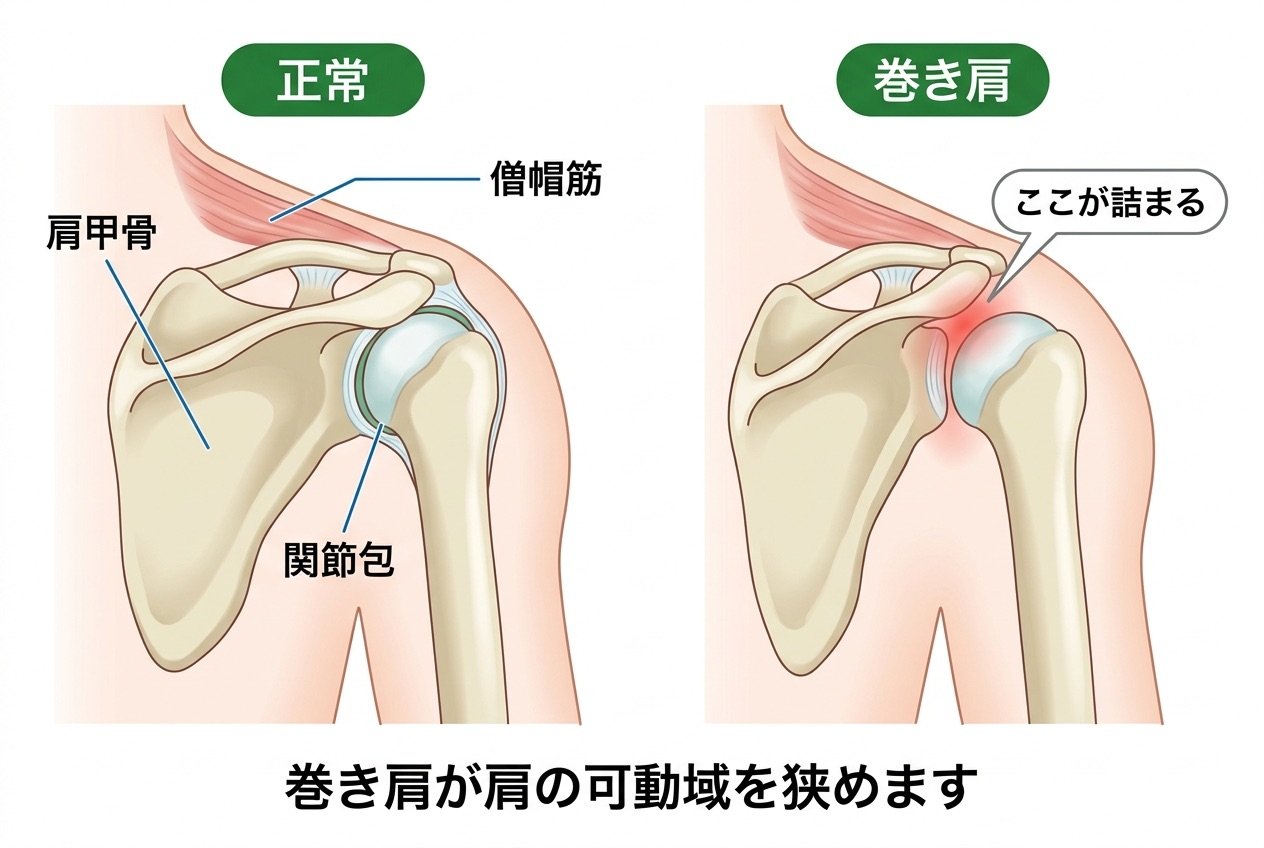 五十肩のメカニズム図解