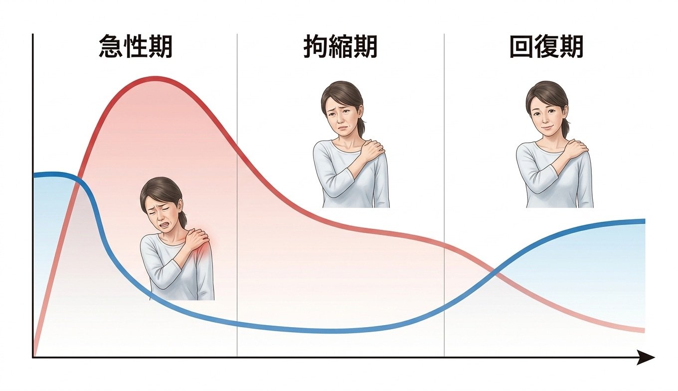 五十肩 病期ステージの図解