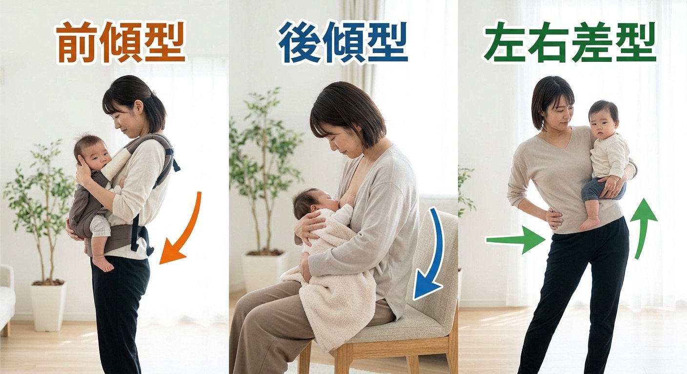 産後骨盤 前傾・後傾タイプ分析