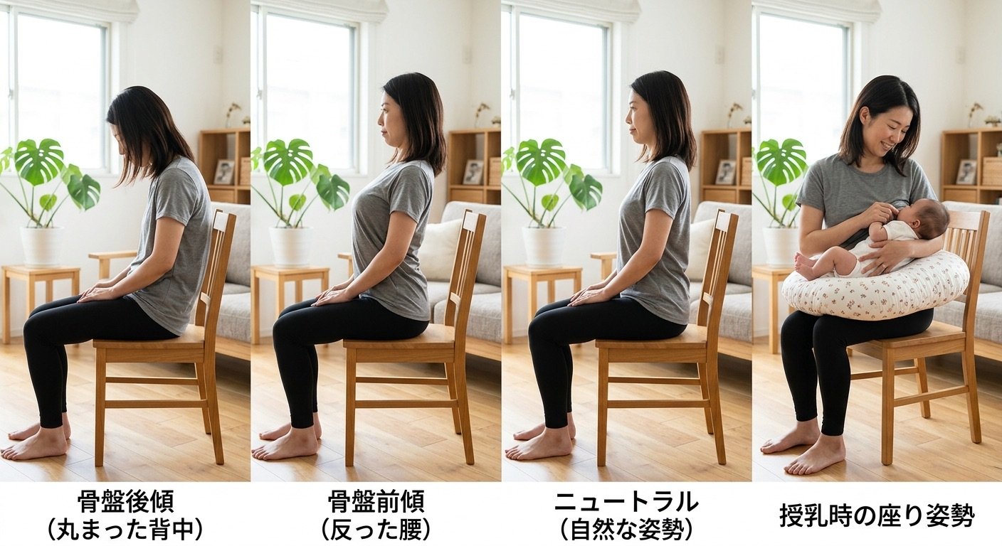 産後骨盤 セルフケア 座り姿勢を整える運動