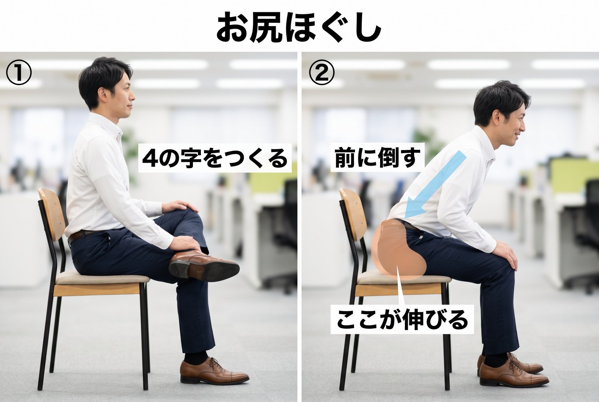 腰痛 セルフケア ストレッチ3