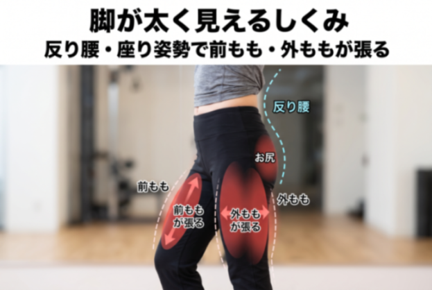 脚が太く見えるしくみ