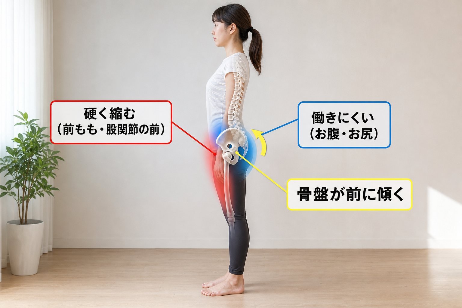骨盤前傾の筋バランス