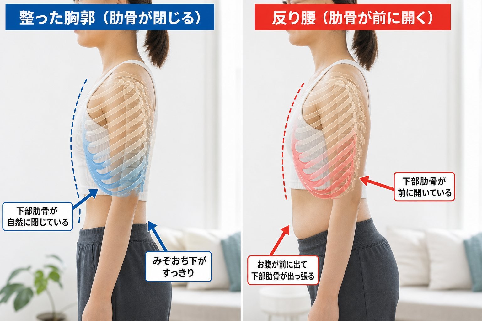 肋骨開き解剖図
