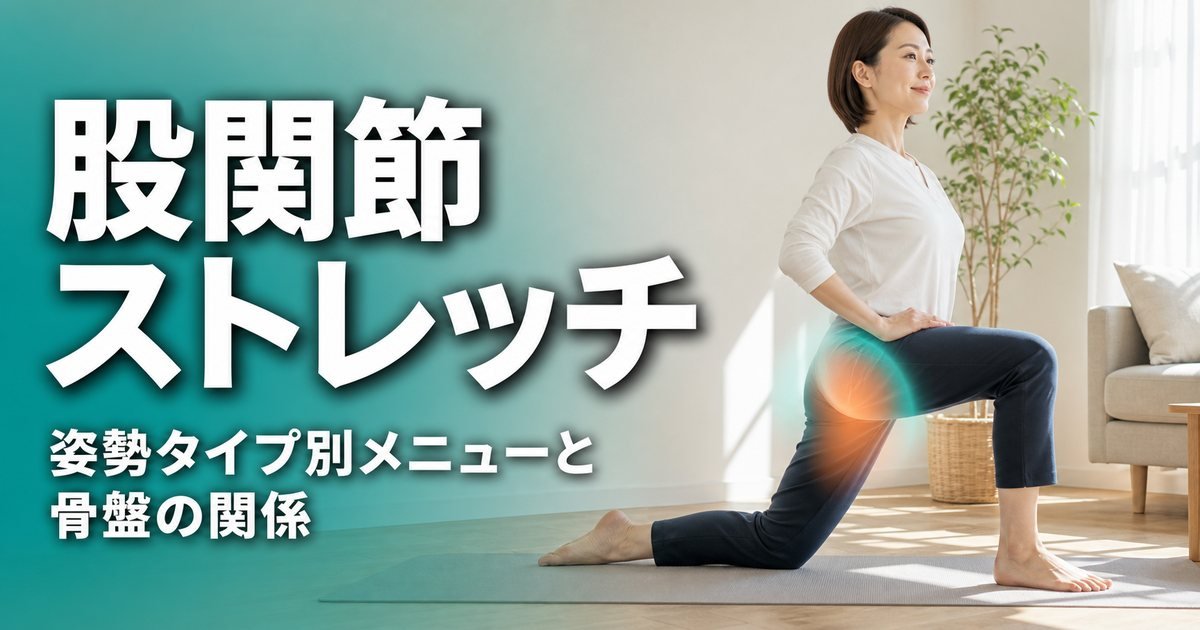 股関節を柔らかくするストレッチ|姿勢タイプ別メニューと骨盤との関係