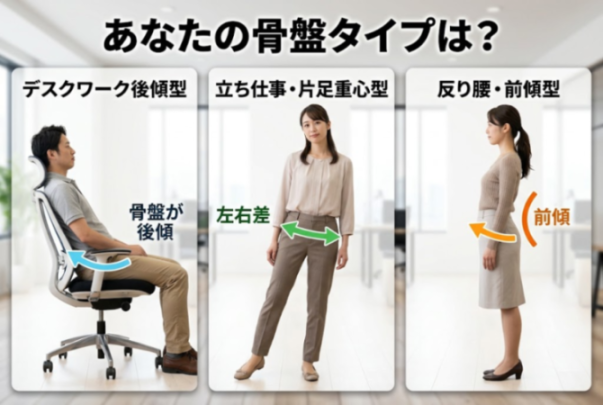 骨盤矯正の改善方法｜歪みタイプ別セルフケアと根本アプローチ｜こころ