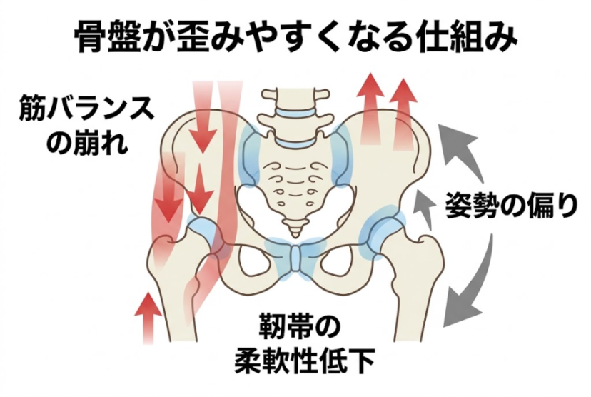 骨盤矯正の改善方法｜歪みタイプ別セルフケアと根本アプローチ｜こころ