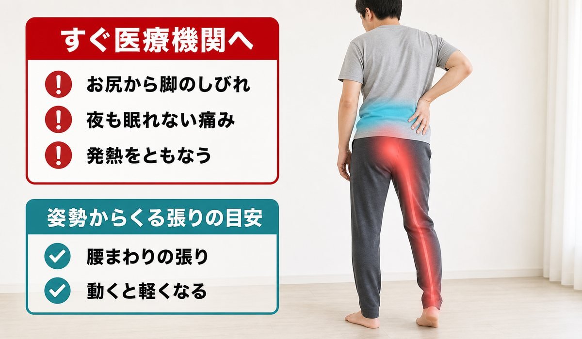 腰しびれ危険サイン