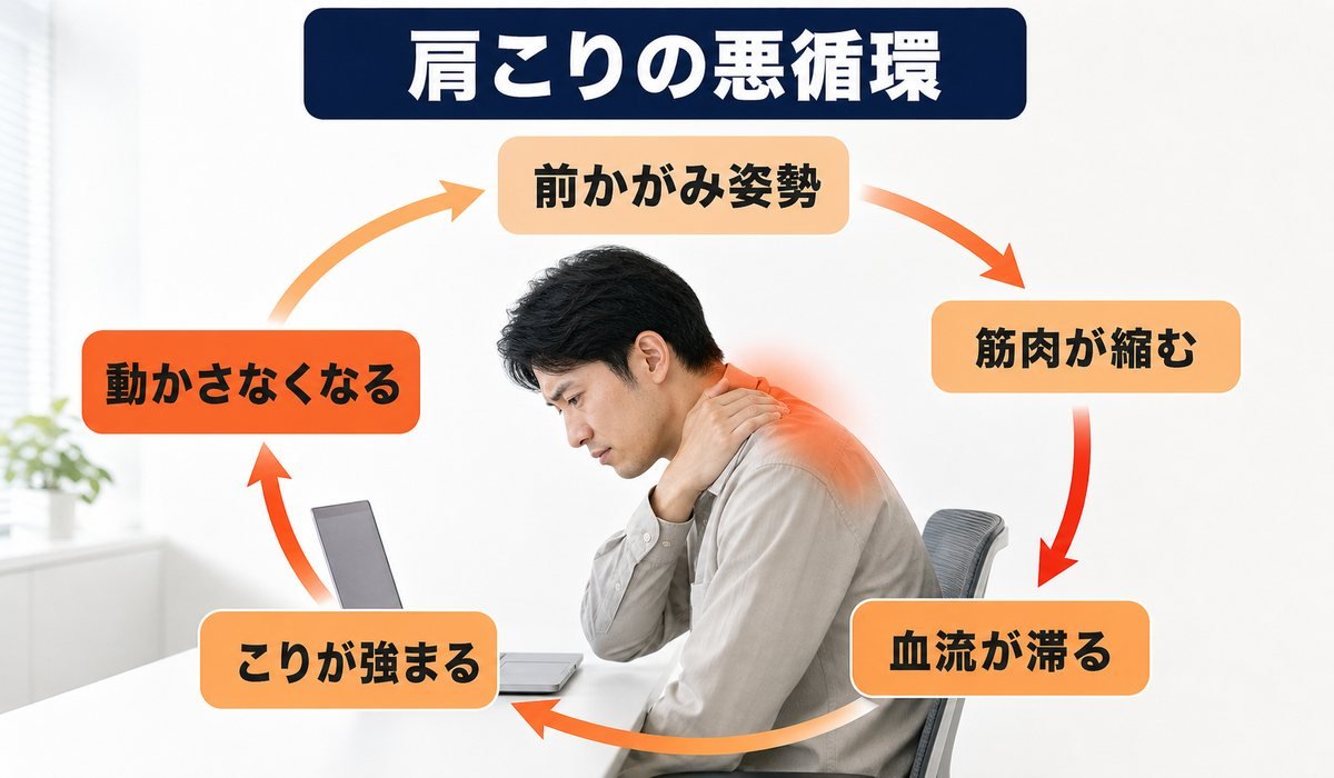 肩こり悪循環フロー