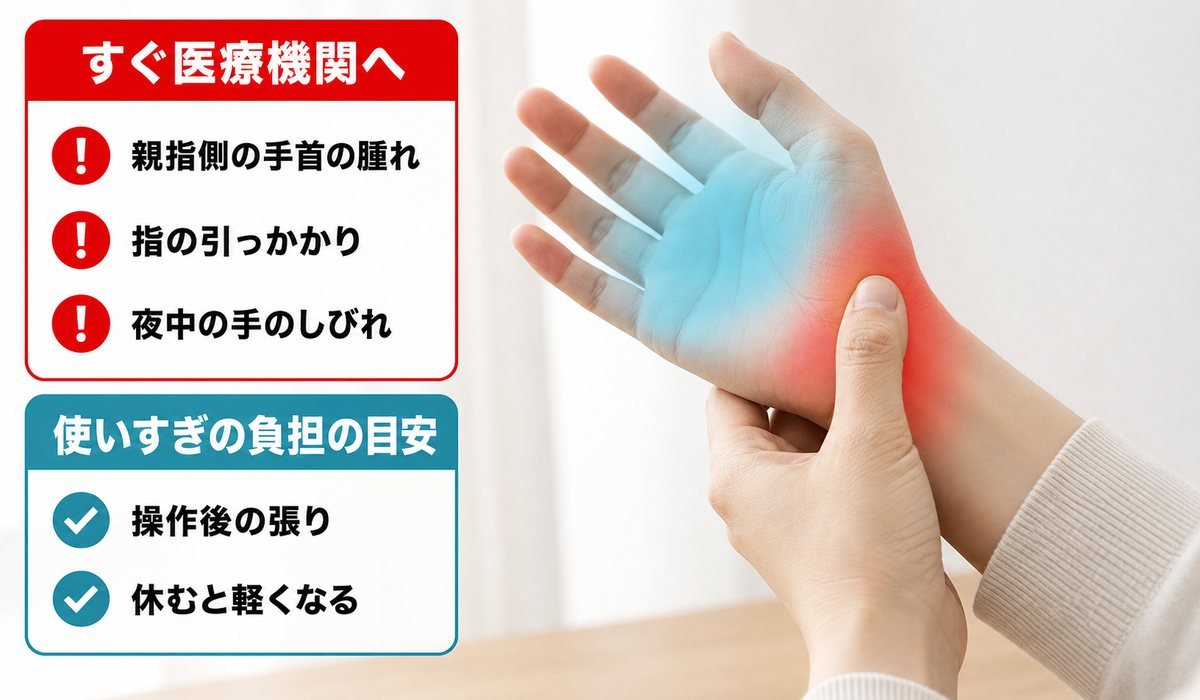 手指危険サイン