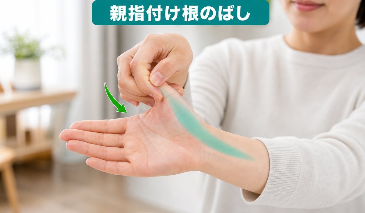 親指付け根のばし