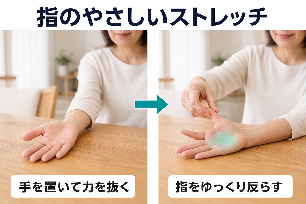 指ストレッチ手順