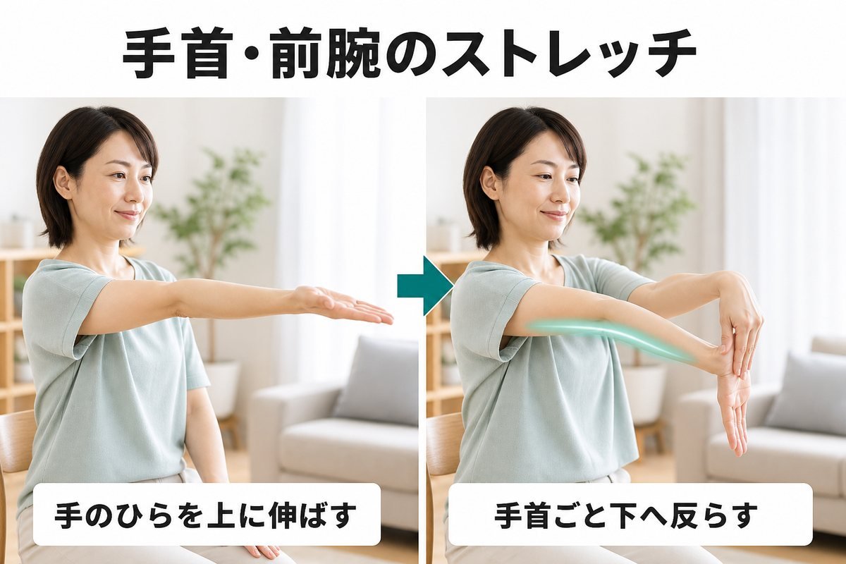 前腕ストレッチ手順