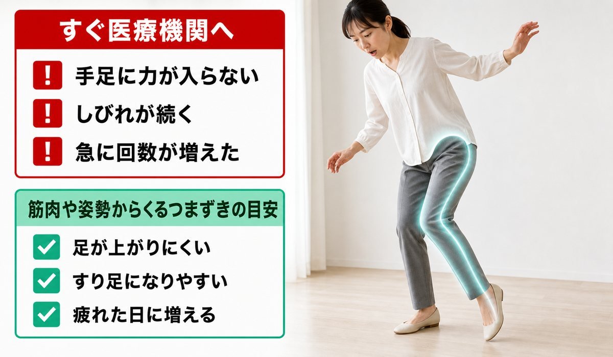 つまずき危険サイン