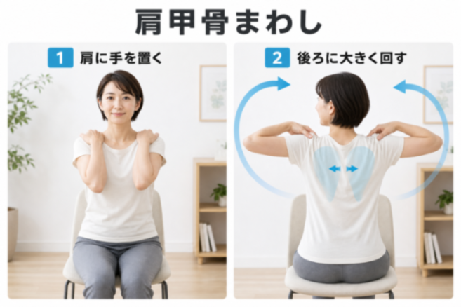 肩甲骨まわしのやり方