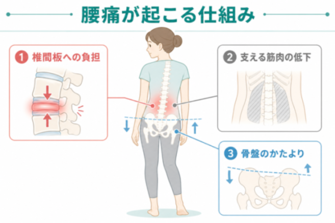 腰痛のメカニズム図解