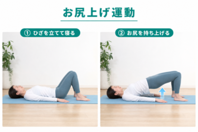 お尻上げ運動の図解