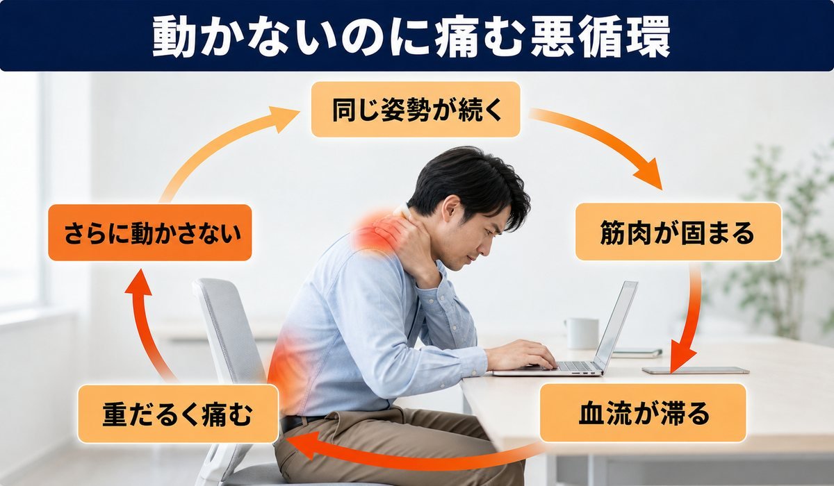 こわばり悪循環フロー