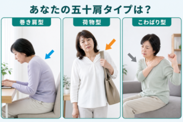 五十肩3タイプの比較図