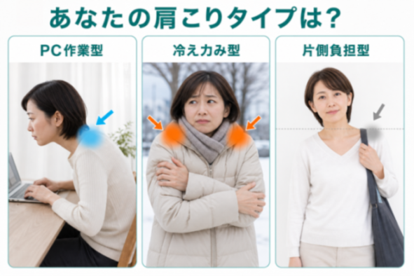 肩こり3タイプの比較図