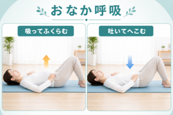 おなか呼吸の図解