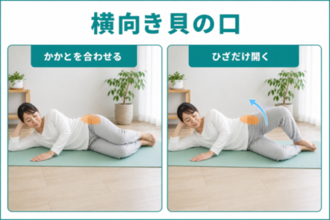 横向き貝の口の図解