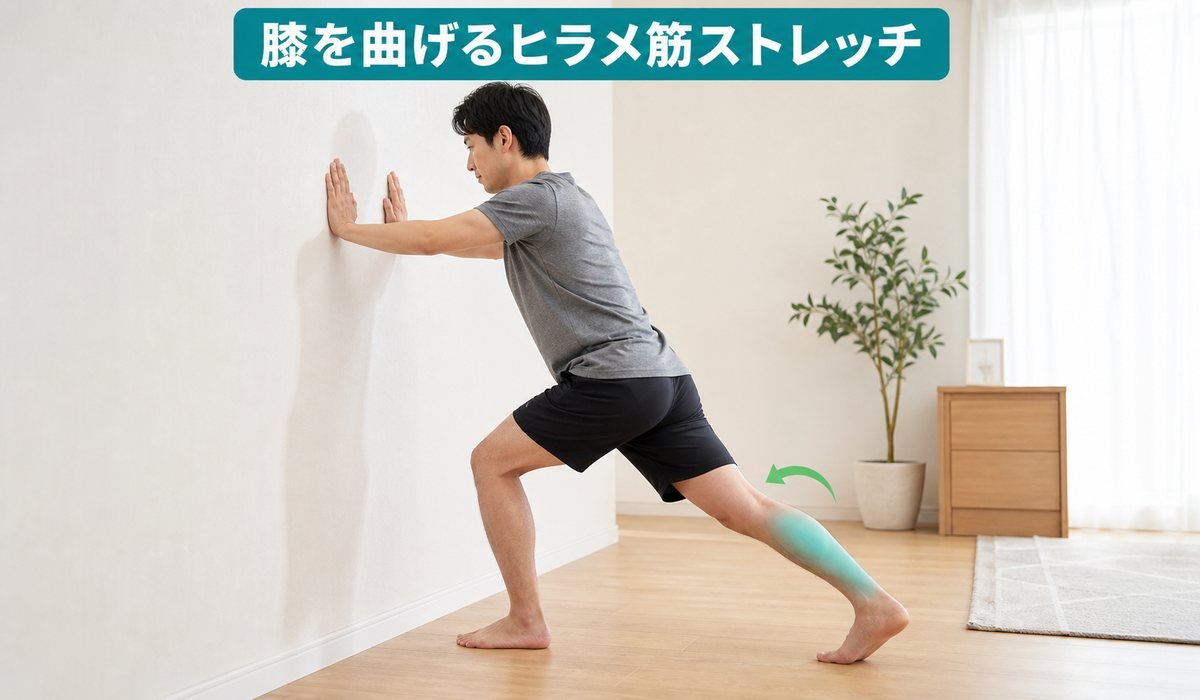 ヒラメ筋ストレッチ手順