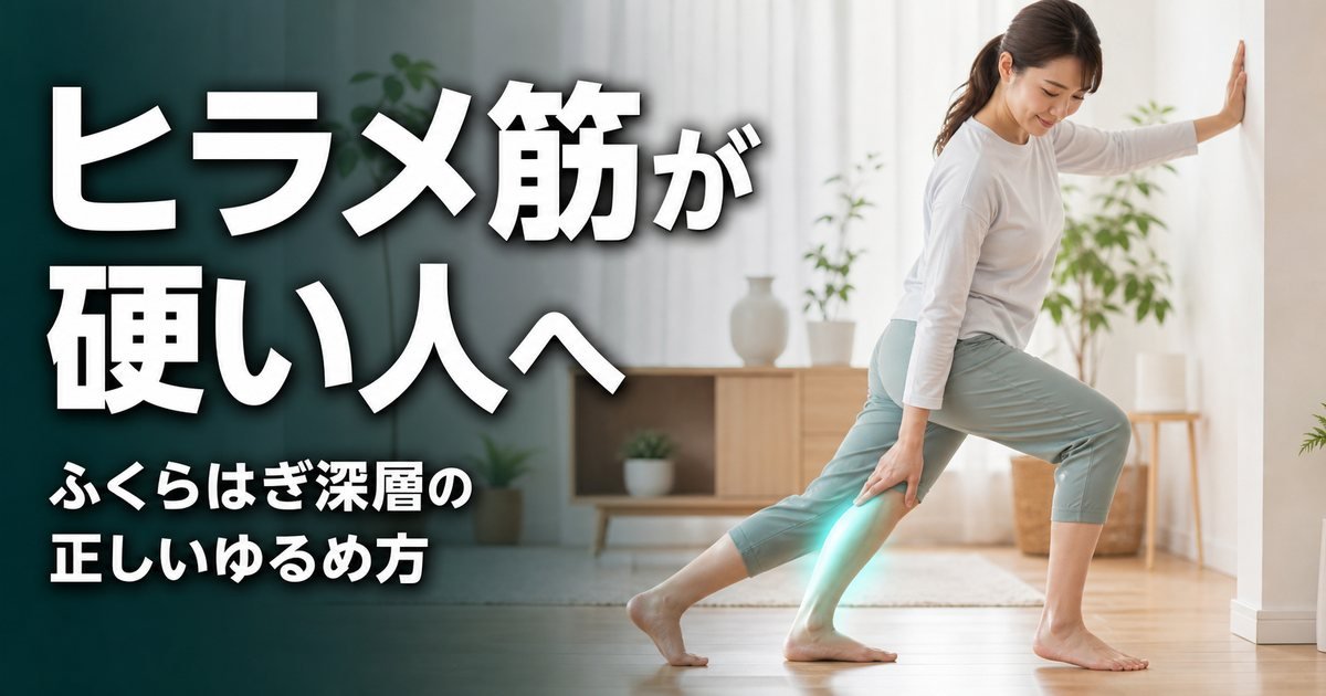 ヒラメ筋が硬い人がやってはいけない習慣｜ふくらはぎ深層のゆるめ方