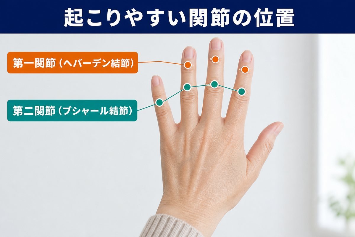 手指の関節位置図