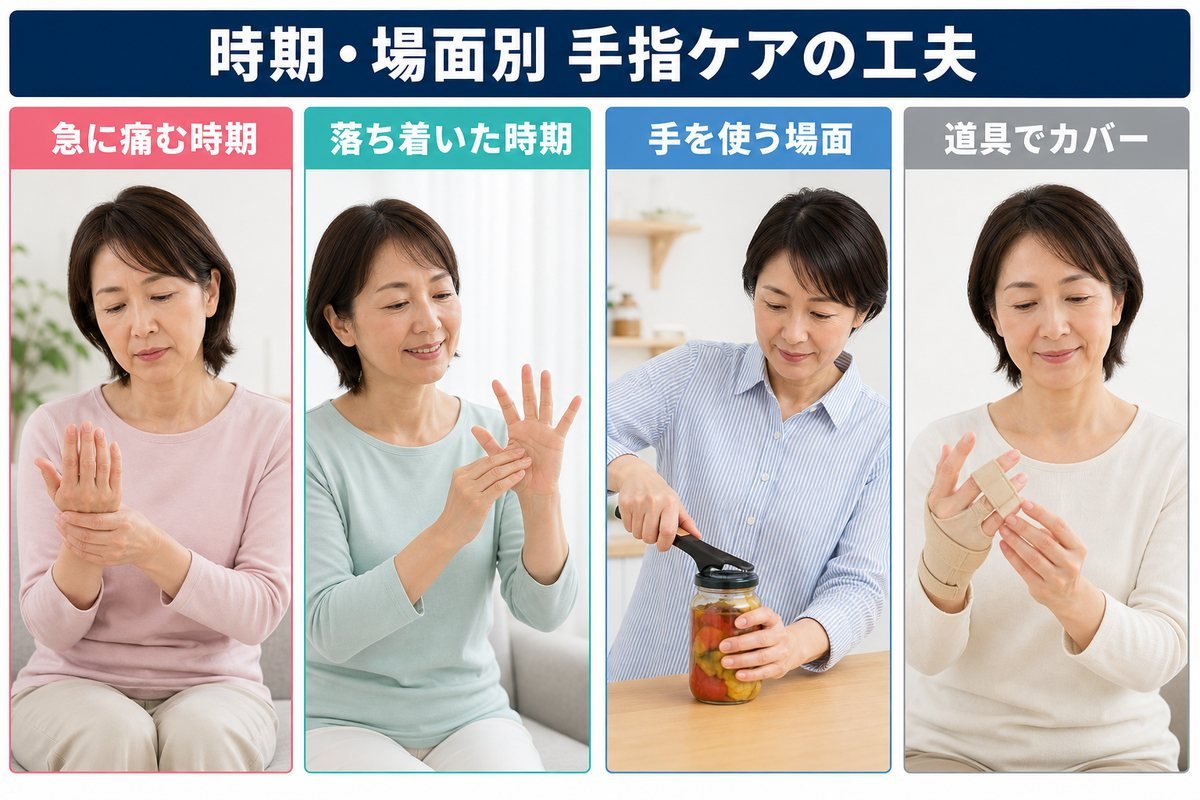 手指ケアの時期別工夫