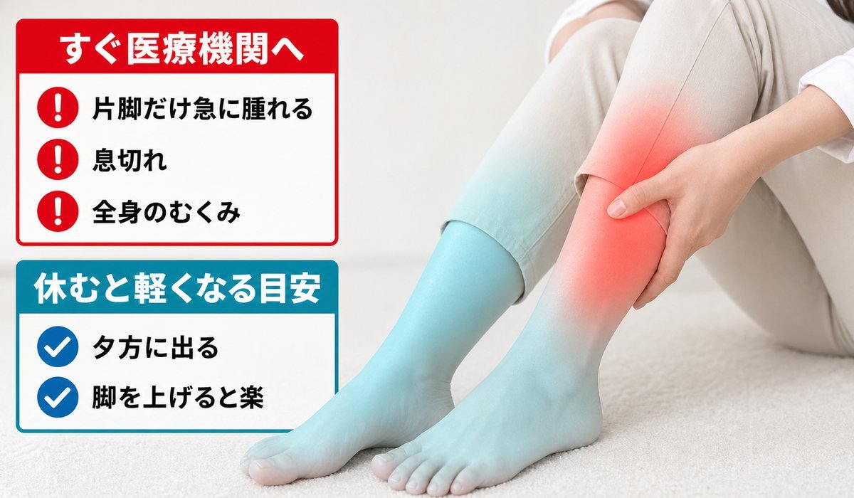 むくみ危険サイン